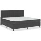vidaXL Cama box spring tela gris oscuro 200x200 cm vidaXL Cama box spring tela gris oscuro 200x200 cm