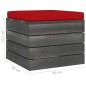 vidaXL Muebles de palets para jardín 6 pzas con cojines madera de pino vidaXL Muebles de palets para jardín 6 pzas con cojines madera de pino