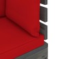 vidaXL Muebles de palets de jardín 10 pzas cojines madera maciza pino