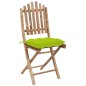 vidaXL Set de comedor de jardín plegable 5 piezas con cojines bambú vidaXL Set de comedor de jardín plegable 5 piezas con cojines bambú