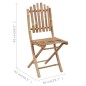 vidaXL Set de comedor de jardín plegable 5 piezas con cojines bambú vidaXL Set de comedor de jardín plegable 5 piezas con cojines bambú