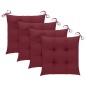 vidaXL Set de comedor de jardín plegable 5 piezas con cojines bambú vidaXL Set de comedor de jardín plegable 5 piezas con cojines bambú