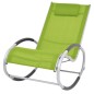 vidaXL Silla mecedora de jardín de textilene verde vidaXL Silla mecedora de jardín de textilene verde