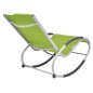 vidaXL Silla mecedora de jardín de textilene verde vidaXL Silla mecedora de jardín de textilene verde