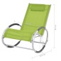 vidaXL Silla mecedora de jardín de textilene verde vidaXL Silla mecedora de jardín de textilene verde