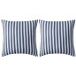 vidaXL Cojines para exterior a rayas 45x45 cm azul marino 2 unidades vidaXL Cojines para exterior a rayas 45x45 cm azul marino 2 unidades