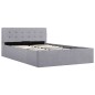 vidaXL Cama canapé hidráulica con almacenaje tela gris claro 120x200cm vidaXL Cama canapé hidráulica con almacenaje tela gris claro 120x200cm