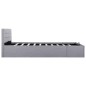 vidaXL Cama canapé hidráulica con almacenaje tela gris claro 120x200cm vidaXL Cama canapé hidráulica con almacenaje tela gris claro 120x200cm
