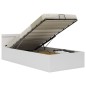 vidaXL Cama canapé hidráulica con LED cuero sintético blanco 90x200 cm vidaXL Cama canapé hidráulica con LED cuero sintético blanco 90x200 cm