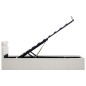 vidaXL Cama canapé hidráulica con LED cuero sintético blanco 90x200 cm vidaXL Cama canapé hidráulica con LED cuero sintético blanco 90x200 cm