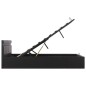 vidaXL Cama canapé hidráulica con LED cuero sintético negra 160x200 cm vidaXL Cama canapé hidráulica con LED cuero sintético negra 160x200 cm