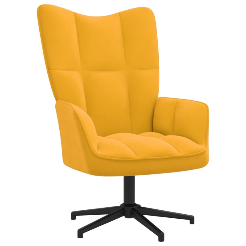 vidaXL Sillón de relax de terciopelo amarillo mostaza vidaXL Sillón de relax de terciopelo amarillo mostaza