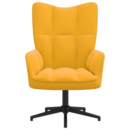vidaXL Sillón de relax de terciopelo amarillo mostaza