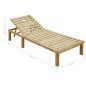 vidaXL Tumbona con cojín azul royal madera de pino impregnada