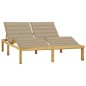 vidaXL Tumbona doble y cojines beige madera pino impregnada vidaXL Tumbona doble y cojines beige madera pino impregnada