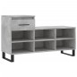 vidaXL Mueble zapatero madera contrachapada gris hormigón 102x36x60 cm vidaXL Mueble zapatero madera contrachapada gris hormigón 102x36x60 cm