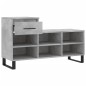 vidaXL Mueble zapatero madera contrachapada gris hormigón 102x36x60 cm vidaXL Mueble zapatero madera contrachapada gris hormigón 102x36x60 cm