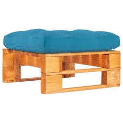 vidaXL Otomana de jardín de palets madera pino impregnada marrón miel
