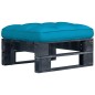 vidaXL Otomana de jardín de palets madera de pino impregnada negro