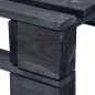 vidaXL Otomana de jardín de palets madera de pino impregnada negro