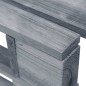 vidaXL Otomana de jardín de palets madera de pino impregnada gris