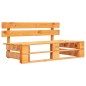 vidaXL Sofá central palets jardín madera pino impregnada marrón miel vidaXL Sofá central palets jardín madera pino impregnada marrón miel