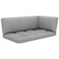 vidaXL Muebles de palets 4 pzas y cojines madera pino impregnada gris vidaXL Muebles de palets 4 pzas y cojines madera pino impregnada gris