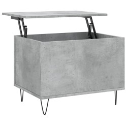 vidaXL Mesa de centro madera contrachapada gris hormigón 60x44,5x45 cm