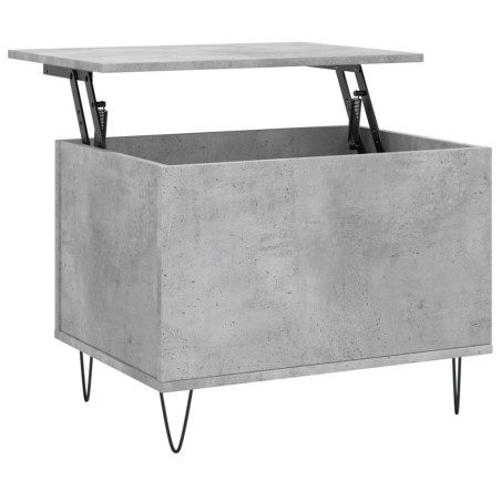 vidaXL Mesa de centro madera contrachapada gris hormigón 60x44,5x45 cm