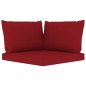 vidaXL Set de muebles de jardín 6 pzs madera impregnada cojines rojos vidaXL Set de muebles de jardín 6 pzs madera impregnada cojines rojos
