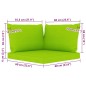 vidaXL Set de muebles de jardín 6 pzs madera impregnada cojines verde vidaXL Set de muebles de jardín 6 pzs madera impregnada cojines verde