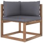 vidaXL Muebles de jardín de palets 6 pzs con cojines madera impregnada vidaXL Muebles de jardín de palets 6 pzs con cojines madera impregnada