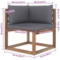 vidaXL Muebles de jardín de palets 6 pzs con cojines madera impregnada vidaXL Muebles de jardín de palets 6 pzs con cojines madera impregnada