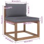 vidaXL Muebles de jardín de palets 6 pzs con cojines madera impregnada vidaXL Muebles de jardín de palets 6 pzs con cojines madera impregnada
