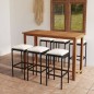 vidaXL Conjunto de bar para jardín 7 piezas con cojines negro vidaXL Conjunto de bar para jardín 7 piezas con cojines negro