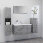 vidaXL Juego de muebles de baño madera de ingeniería gris hormigón vidaXL Juego de muebles de baño madera de ingeniería gris hormigón