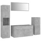vidaXL Juego de muebles de baño madera de ingeniería gris hormigón vidaXL Juego de muebles de baño madera de ingeniería gris hormigón