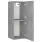 vidaXL Juego de muebles de baño madera de ingeniería gris hormigón vidaXL Juego de muebles de baño madera de ingeniería gris hormigón