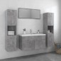 vidaXL Juego de muebles de baño madera de ingeniería gris hormigón vidaXL Juego de muebles de baño madera de ingeniería gris hormigón