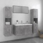 vidaXL Juego de muebles de baño madera de ingeniería gris hormigón vidaXL Juego de muebles de baño madera de ingeniería gris hormigón