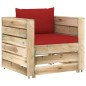 vidaXL Muebles de jardín 2 piezas con cojines madera impregnada verde vidaXL Muebles de jardín 2 piezas con cojines madera impregnada verde