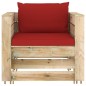 vidaXL Muebles de jardín 2 piezas con cojines madera impregnada verde vidaXL Muebles de jardín 2 piezas con cojines madera impregnada verde