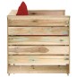 vidaXL Muebles de jardín 2 piezas con cojines madera impregnada verde vidaXL Muebles de jardín 2 piezas con cojines madera impregnada verde
