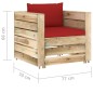 vidaXL Muebles de jardín 2 piezas con cojines madera impregnada verde vidaXL Muebles de jardín 2 piezas con cojines madera impregnada verde