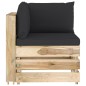vidaXL Muebles de jardín 5 piezas con cojines madera impregnada verde vidaXL Muebles de jardín 5 piezas con cojines madera impregnada verde