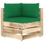 vidaXL Muebles de jardín 5 piezas con cojines madera impregnada verde vidaXL Muebles de jardín 5 piezas con cojines madera impregnada verde