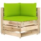 vidaXL Muebles de jardín 5 piezas con cojines madera impregnada verde vidaXL Muebles de jardín 5 piezas con cojines madera impregnada verde