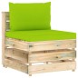 vidaXL Muebles de jardín 5 piezas con cojines madera impregnada verde vidaXL Muebles de jardín 5 piezas con cojines madera impregnada verde