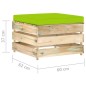 vidaXL Muebles de jardín 5 piezas con cojines madera impregnada verde vidaXL Muebles de jardín 5 piezas con cojines madera impregnada verde