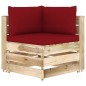 vidaXL Muebles de jardín 6 piezas con cojines madera impregnada verde vidaXL Muebles de jardín 6 piezas con cojines madera impregnada verde